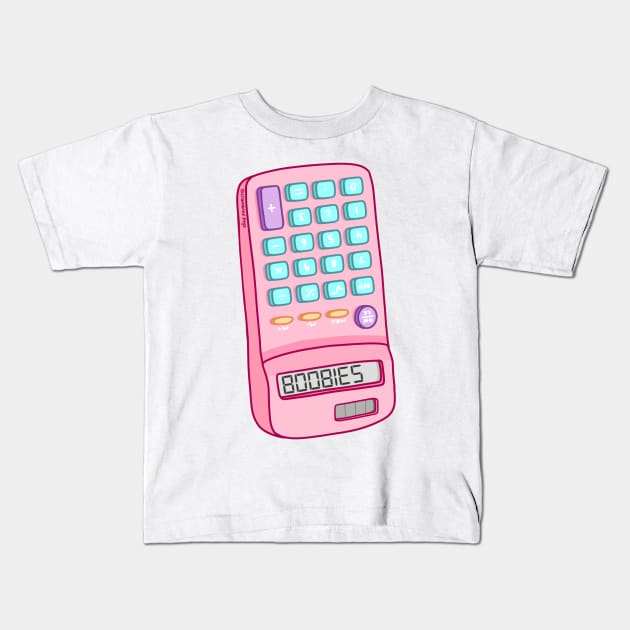 Pastel Calculator Typing Kids T-Shirt by scrambledpegs